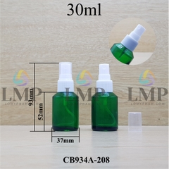Chai thủy tinh vát đầu phun sương sọc 30ml