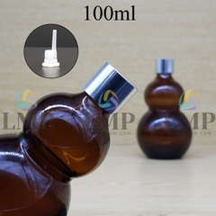 Chai hồ lô nắp xi KO viền 100ml