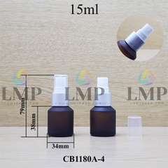 Chai thủy tinh vát đầu phun sương xi 1 viền 15ml