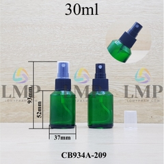 Chai thủy tinh vát đầu phun sương sọc 30ml