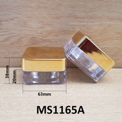 Hũ trong nắp xi vàng 10g
