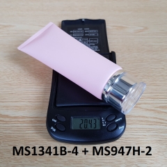 Tuýp tròn hồng nhám nắp bạc 100ml