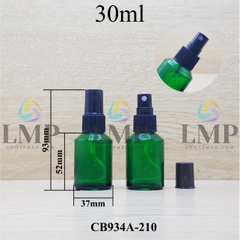Chai thủy tinh vát đầu phun sương sọc 30ml