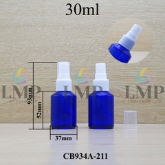 Chai thủy tinh vát đầu phun sương sọc 30ml