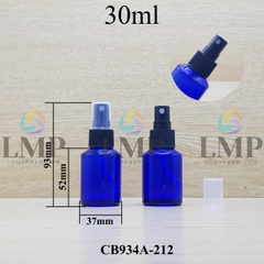 Chai thủy tinh vát đầu phun sương sọc 30ml
