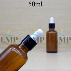 Chai tinh dầu nắp bóp khoen nhựa trơn 50ml