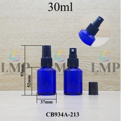 Chai thủy tinh vát đầu phun sương sọc 30ml