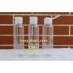 Chai trong vai tròn nắp bật trong 120ml