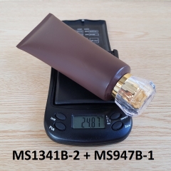 Tuýp tròn nâu nhám nắp vàng 100ml