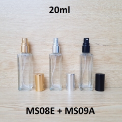 Chai vuông cao phun sương KO viền 20ml