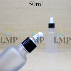 Chai tinh dầu phun mờ nắp bóp khoen nhựa trơn 50ml