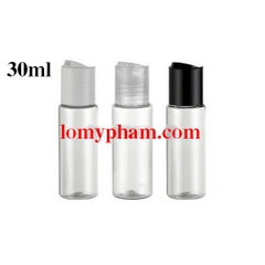 Chai trong vai ngang nắp nhấn 30ml