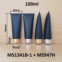 Tuýp tròn đen nhám nắp vàng 100ml