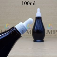 Chai đèn dầu nắp bóp khoen nhựa sọc 100ml