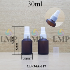 Chai thủy tinh vát đầu phun sương sọc 30ml