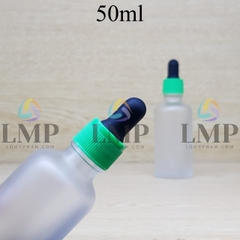 Chai tinh dầu phun mờ nắp bóp khoen nhựa sọc 50ml