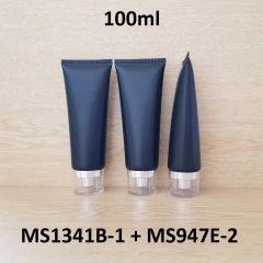 Tuýp tròn đen nhám nắp bạc 100ml