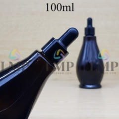 Chai đèn dầu nắp bóp khoen nhựa trơn 100ml