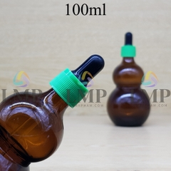 Chai hồ lô nắp bóp khoen nhựa sọc 100ml