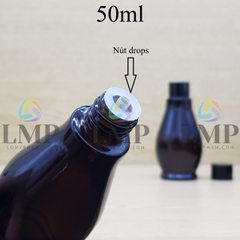 Chai đèn dầu nắp vặn đen 50ml