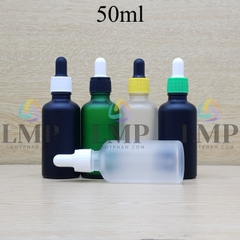 Chai tinh dầu phun mờ nắp bóp khoen nhựa sọc 50ml