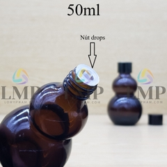 Chai hồ lô nắp vặn đen 50ml