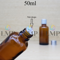 Chai tinh dầu nắp xi 2 viền 50ml