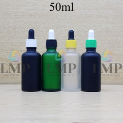 Chai tinh dầu phun mờ nắp bóp khoen nhựa sọc 50ml
