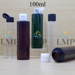 Chai PET vai ngang nắp bật sọc 100ml