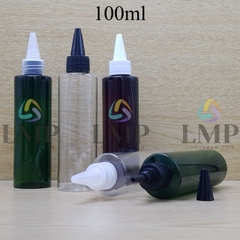Chai PET vai ngang nắp nhọn sọc 100ml