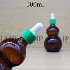 Chai hồ lô nắp bóp khoen nhựa sọc 100ml