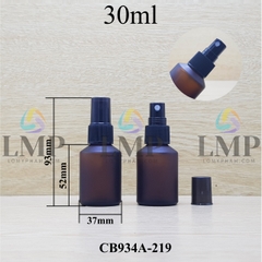 Chai thủy tinh vát đầu phun sương sọc 30ml