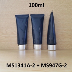 Tuýp tròn đen bóng nắp bạc 100ml