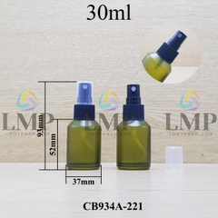 Chai thủy tinh vát đầu phun sương sọc 30ml