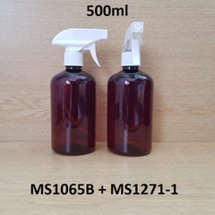 Chai bầu tròn nâu cò súng 500ml
