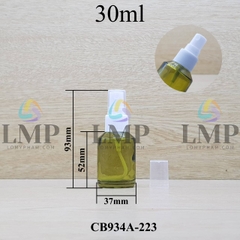 Chai thủy tinh vát đầu phun sương sọc 30ml
