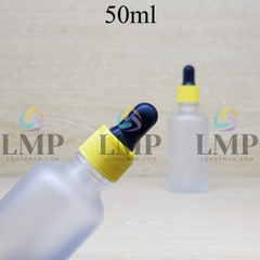 Chai tinh dầu phun mờ nắp bóp khoen nhựa sọc 50ml