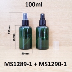 Chai PET xanh đậm xịt phun sương 100ml