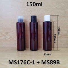 Chai nâu vai ngang nắp nhấn 150ml