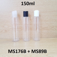 Chai trong vai ngang nắp nhấn 150ml