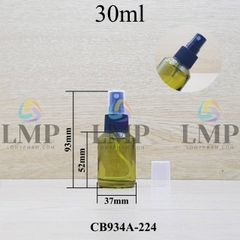 Chai thủy tinh vát đầu phun sương sọc 30ml