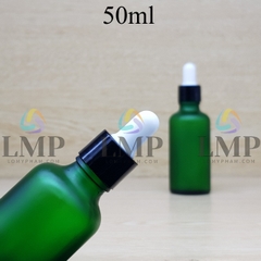 Chai tinh dầu phun mờ nắp bóp khoen nhựa trơn 50ml