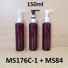 Chai nâu vai ngang vòi van xi bạc 150ml