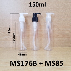 Chai trong vai ngang vòi van 150ml