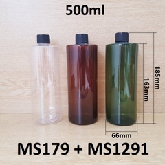 Chai vai ngang nắp vặn sọc 500ml