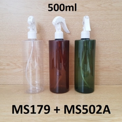 Chai vai ngang đầu xịt kiếng 500ml