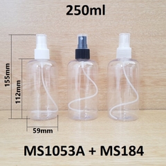 Chai PET vai tròn trong xịt phun sương 250ml