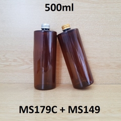 Chai nâu vai ngang nắp nhôm cuốn 500ml