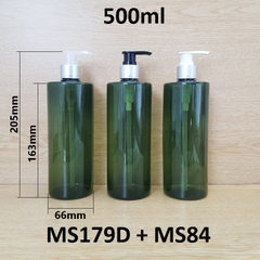 Chai rêu vai ngang vòi van xi bạc 500ml