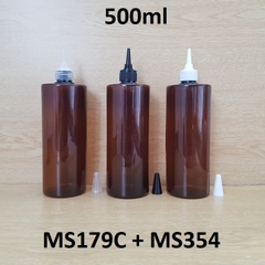 Chai nâu vai ngang nắp nhọn 500ml